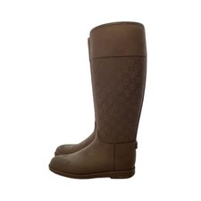 Stivali Gucci tacco GG gomma