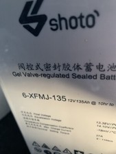 shoto’ 135ah 6-XFMJ-135 12 Volt GEL BATTERIA,UPS,ACCUMULO, SOLARE