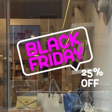 black friday vetrine saldi 35 x 25 cm adesivo vetri negozio