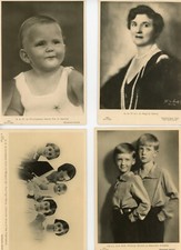 4 Cartoline Savoia Maria Pia Regina Elena Enrico Maurizio d'Assia Calvi Bergolo