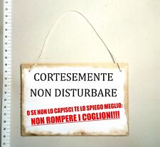 TARGA DA MANIGLIA PORTA PERSONALIZZATA ALBERGO CASA APPARTAMENTO IDEA REGALO FUN