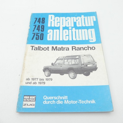 Talbot matra rancho manuale - talbot,