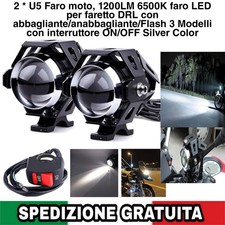 2 * U5 Faro moto, 1200LM 6500K
