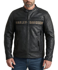 Giacca in vera pelle nera da