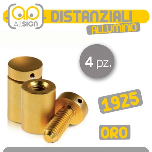 Distanziali oro 1925 targhe - 4x,