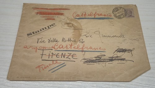 Busta stampe genova 1927 - busta, re