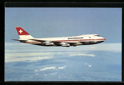 Cartolina aereo della - , swissair