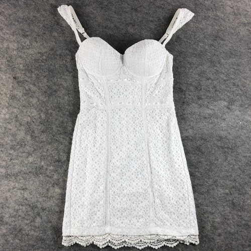 Abito guess bianco pizzo - abito,