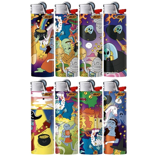 Accendino bic maxi fantasia - accendino,