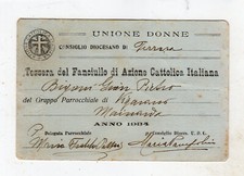 Tessera Unione Donne Italiane  VIGARANO MAINARDA FERRARA  1984