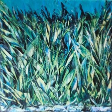 Quadro “Fitta vegetazione “olio su tela 50 x 50 cm senza cornice