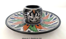 STUPENDO PORTACANDELA BUGIA FUTURISTA MAP MENGARONI PESARO ITALY POTTERY WILDI