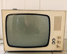 Raro vecchio televisore TV vintage Crezar 12” b/n portatile probab fine anni '60