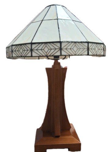 Lampada vintage base legno - in,