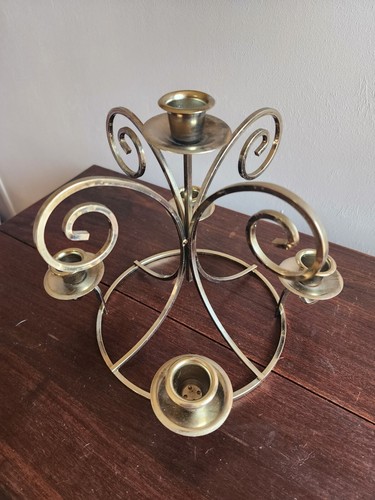 Candelabro vintage metallo - , oro