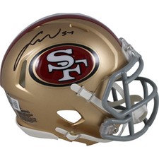 Fred Warner Autografo San Francisco 49ers Speed Mini Casco Beckett 49556