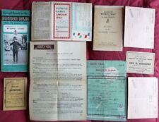 Giochi Olimpici Londra 1948 9 pezzi Biglietti Cartina Ricevute Libretto Trasport
