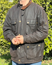 Giacca da campo cerata professionale Belstaff moto resistente alle intemperie biker taglia XL