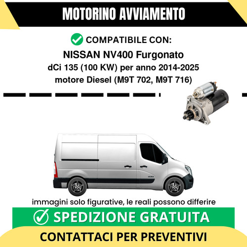 Motorino avviamento nissan - motorino,