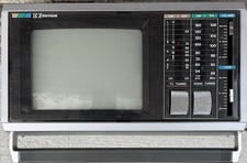 Ricevitore AM/FM vintage Emerson PC5 portatile 5,5" a colori con alimentazione. '84. Testato.