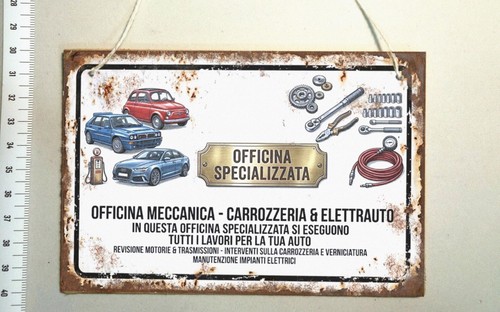 Targa officina meccanica