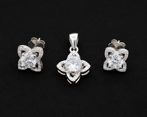 Set orecchini perno collana - set,
