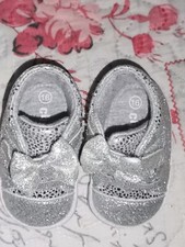scarpine neonata, argentate, chicco, taglia 16