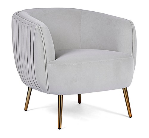 Poltrona velluto grigio - poltrona,