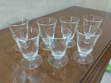 7 Bicchierini vetro liquore rosolio bicchieri eleganti vintage bar pub vetrina 