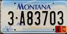 Targa usa auto montana - montana, big