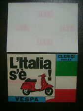 VESPA PIAGGIO L'ITALIA S'E' VESPA-NOVARA ADESIVO VINTAGE PROMO STICKER ORIGINALE