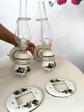 Applique lampada da parete Ceramica di Vietri dipinta a mano, placche copriprese