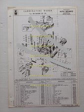 Weber carburatore 40 DCOE 72-73 Alfa Romeo Alfetta Europa 1974 catalogo ricambi