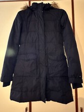 PIUMINO CON CAPPUCCIO BLU LUNGO DONNA TOMMY HILFIGHER TAGLIA "S" - COME NUOVO