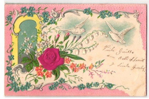 Cartolina tessuto goffrato - tessuto,