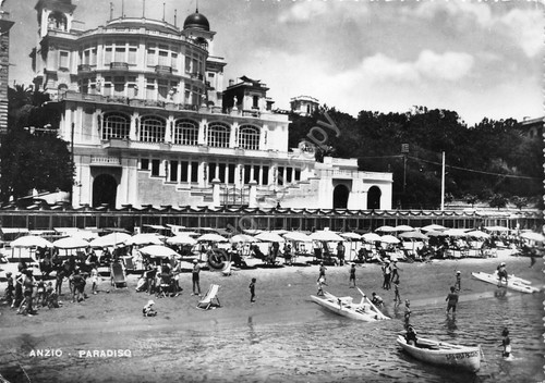 Cartolina anzio spiaggia - cartolina,