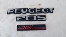 Peugeot 205 Look - Scritte Fregi Posteriori Originali 