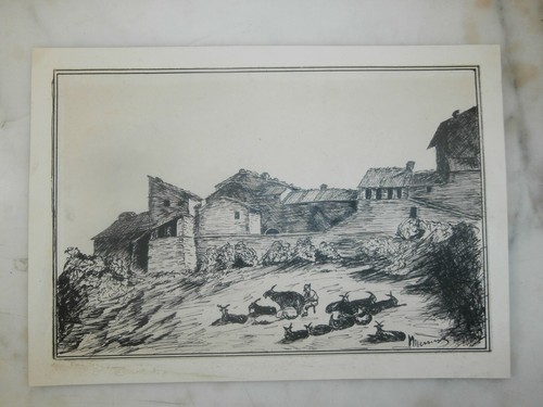 Disegno china firmato - disegno, a