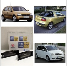 OPEL CORSA C TIGRA A MERIVA A PORTALAMPADA TARGA ORIGINALI GM COPPIA 09164143