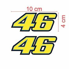 2 Adesivi Compatibili 46 - Stile Valentino Rossi The Doctor, Sagomati in Vinile