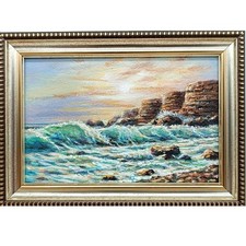 Quadro olio paesaggio marino