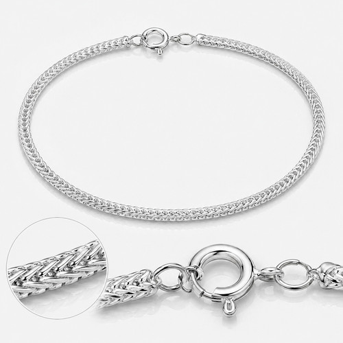 Bracciale catena corda argento