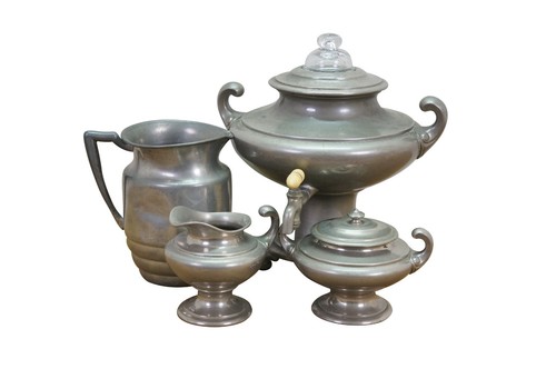Servizio pezzi peltro - peltro, caffè