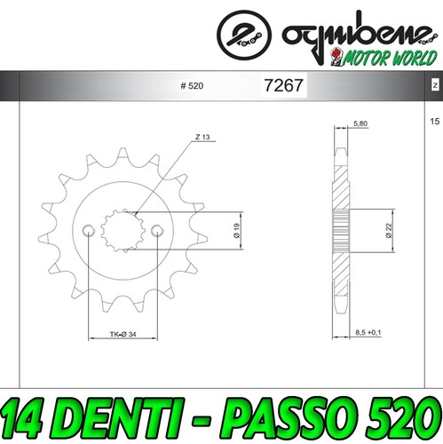 7267 pignone acciaio - 7267,