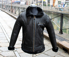 Giubbotto pelle bomber montone