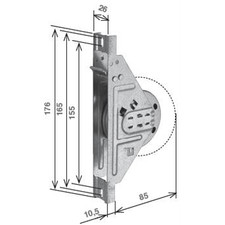 Avvolgitore a semincasso SIGMA P5 per tapparelle (Interassi 155mm,165mm, 176mm) 
