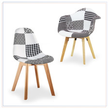 Bianco & Nero Patchwork Sedia