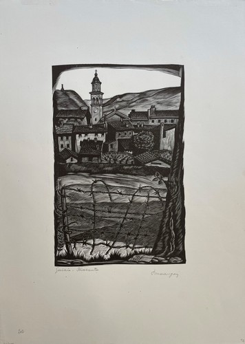 Gorizia piazzutta xilografia - gorizia.,