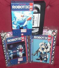LOT 3 VHS VINTAGE ROBOT SERIES ANIME TV,ROBOTECH southern cross,mospeada,macross
