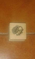 TIMBRO IN LEGNO STAMPERIA BOX TORINO LETTERA O INIZIALE 3.5 X 3.5 FLOREALE
